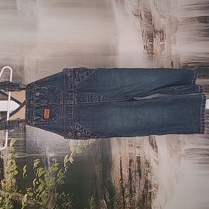 OshKosh genuine kids boys 2T denim blue jean overalls